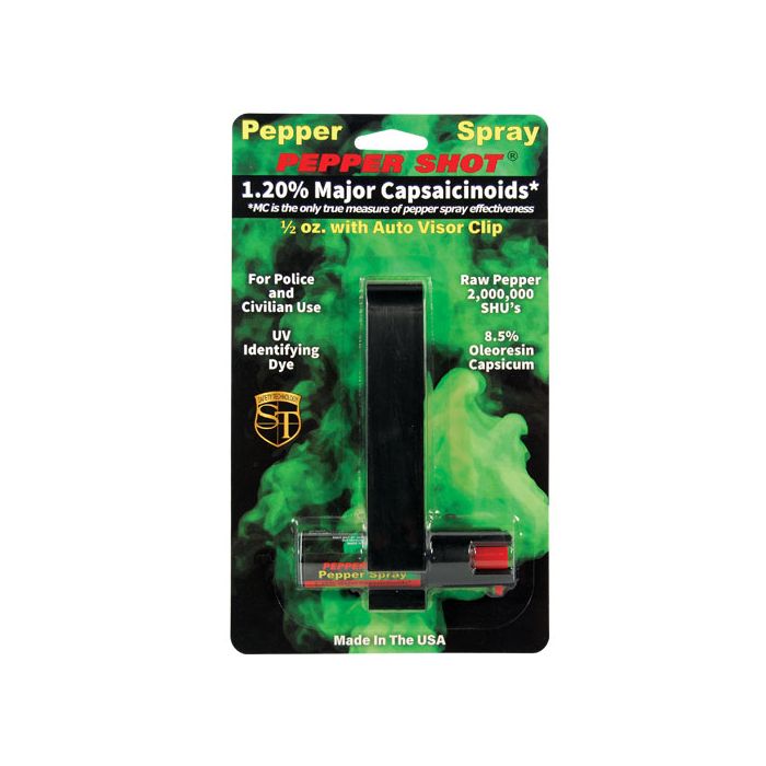 Pepper Shot 1.2% MC 1/2 oz w/auto visor clip