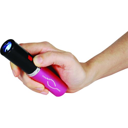 Stun Master 25,000,000 Volt Rechargeable Lipstick Stun Gun with Flashlight, Pink - Image 4