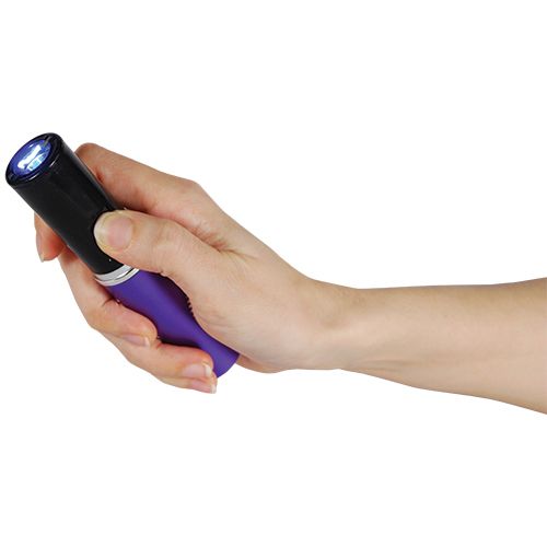 Stun Master 25,000,000 Volt Rechargeable Lipstick Stun Gun with Flashlight, Purple - Image 3