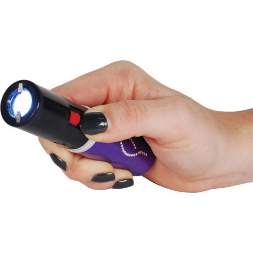Stun Master 25,000,000 Volt Rechargeable Lipstick Stun Gun with Flashlight, Purple - Image 4