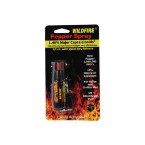 Wildfire 1.4% MC 1/2 oz pepper spray belt clip and quick release keychain