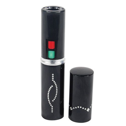 Stun Master 25,000,000 Volt Rechargeable Lipstick Stun Gun with Flashlight, BLACK