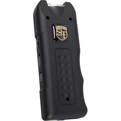 MultiGuard Stun Gun, Alarm, and Flashlight with Built in Charger Black