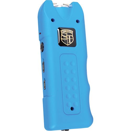 MultiGuard Stun Gun, Alarm, and Flashlight with Built in Charger Blue