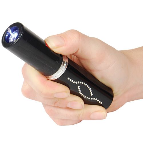 Stun Master 25,000,000 Volt Rechargeable Lipstick Stun Gun with Flashlight, BLACK - Image 4