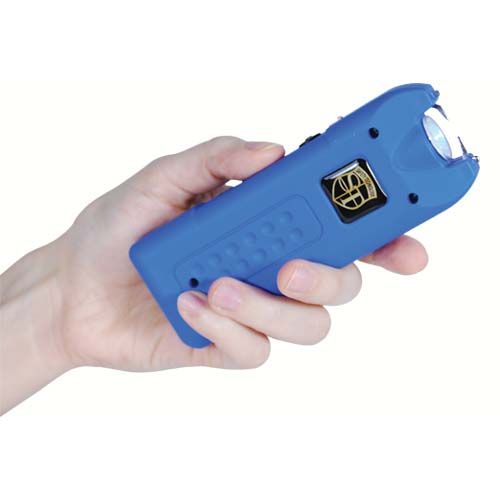 MultiGuard Stun Gun, Alarm, and Flashlight with Built in Charger Blue - Image 4