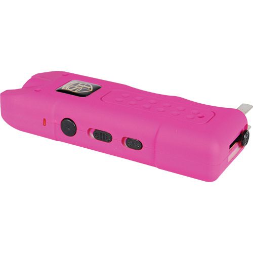 MultiGuard Stun Gun, Alarm, and Flashlight with Built in Charger Pink - Image 2