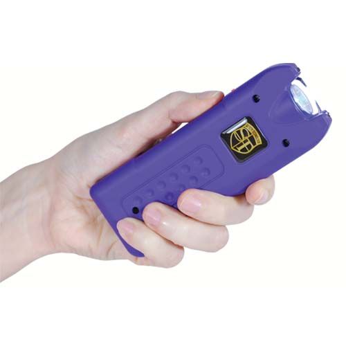 MultiGuard Stun Gun, Alarm, and Flashlight with Built in Charger Purple - Image 2