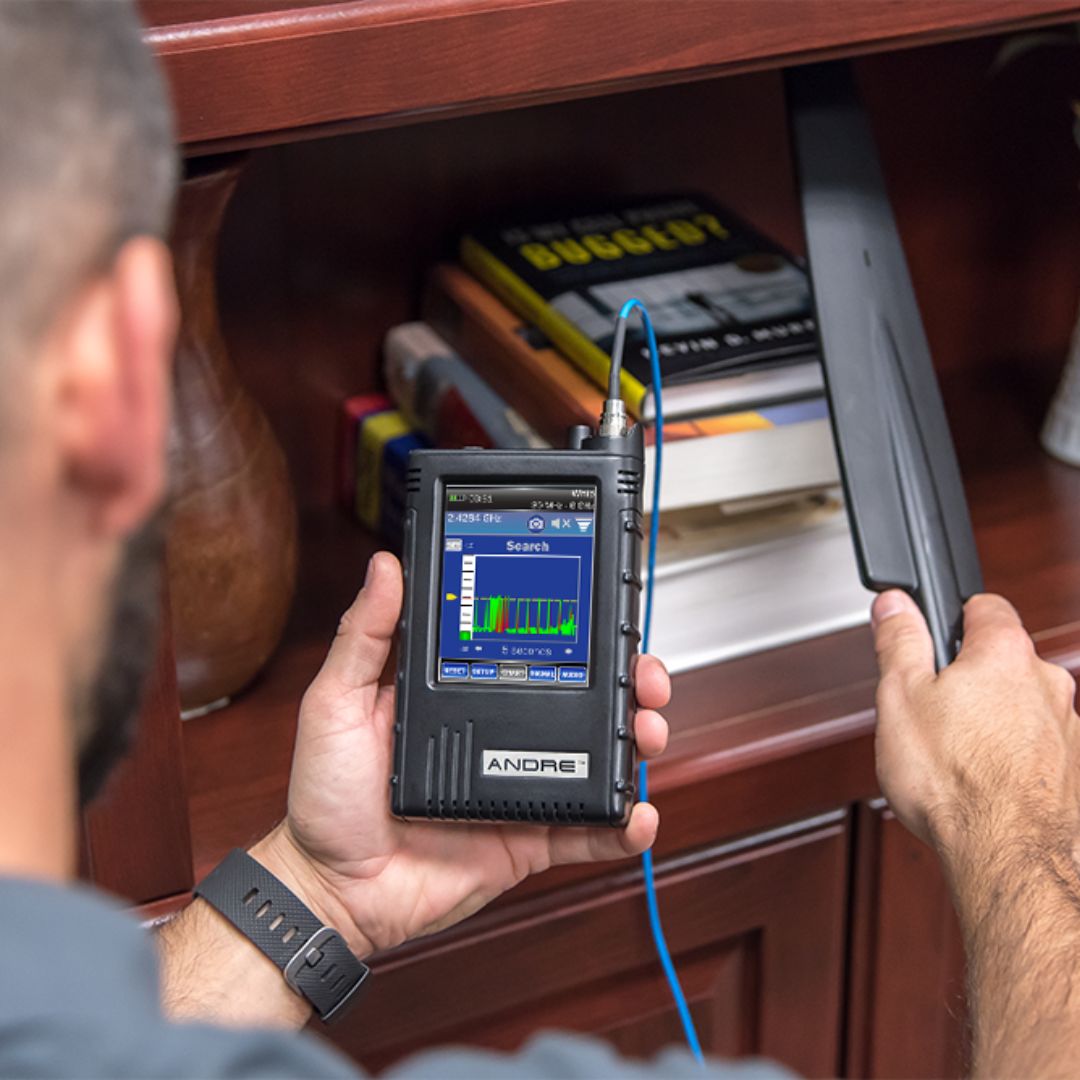 man checking for bugs