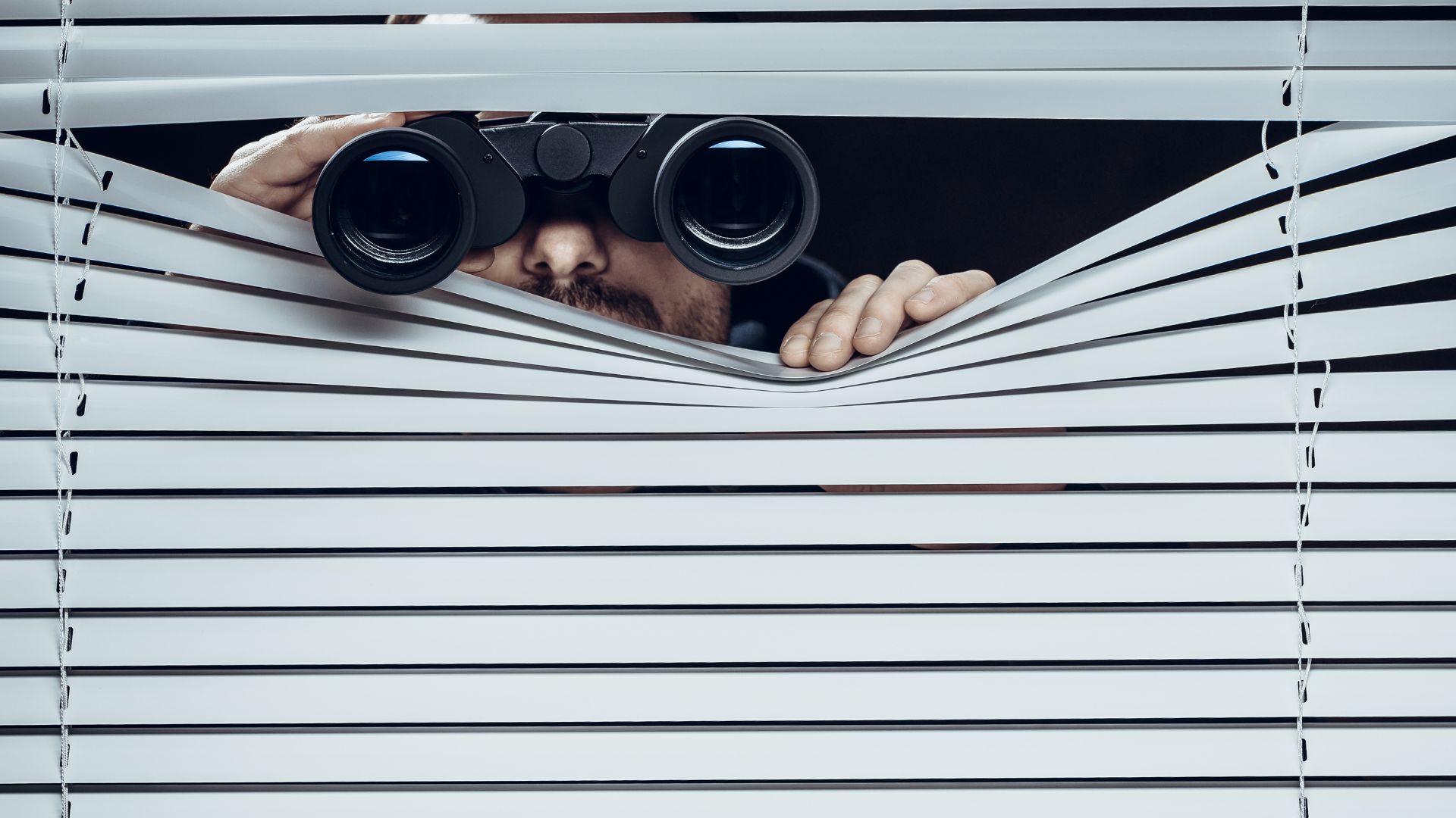 spying with binoculars