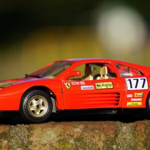 red diecast Ferrari