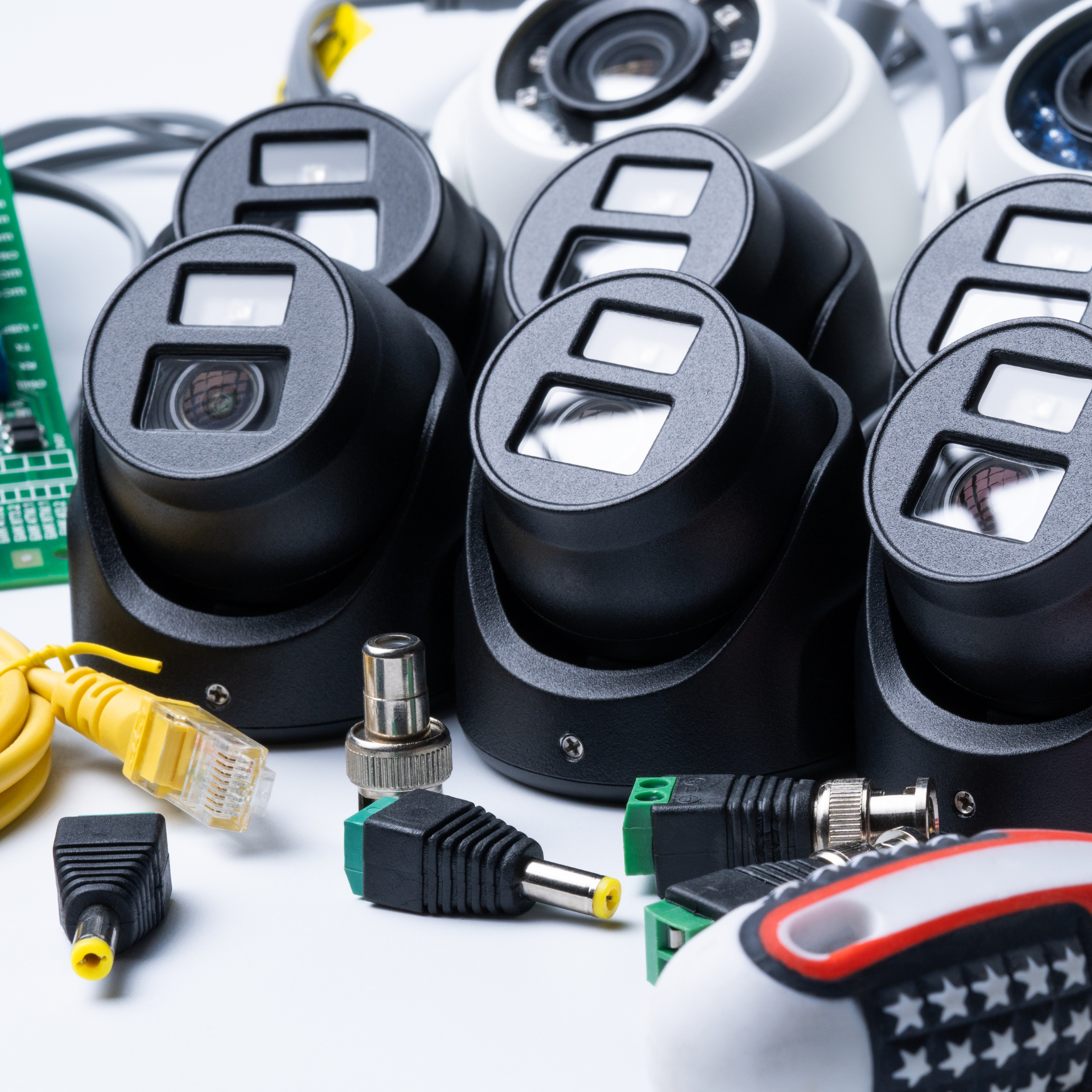 security cameras and electrical components