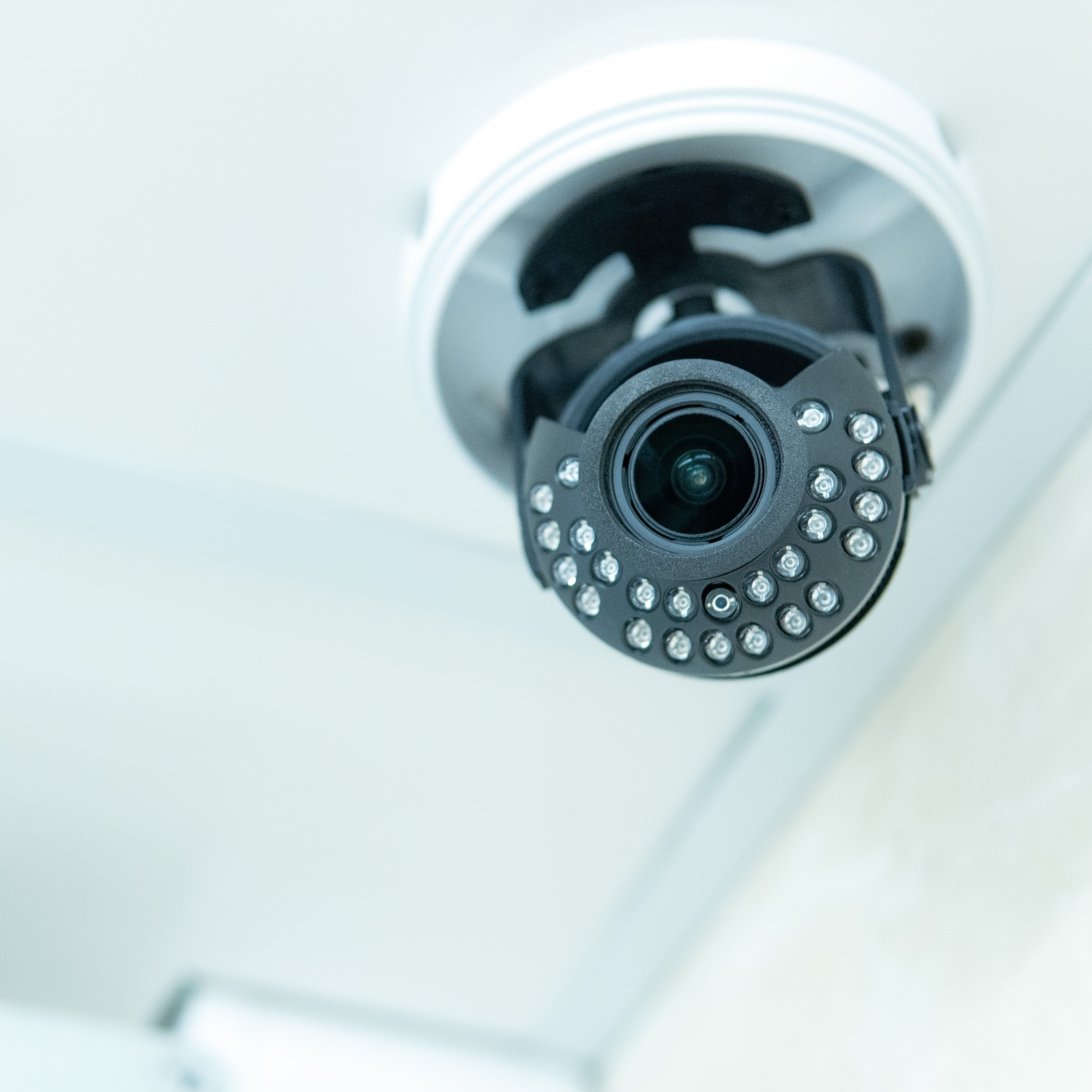 security camera on ceiling