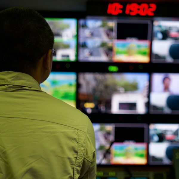 monitoring security footage