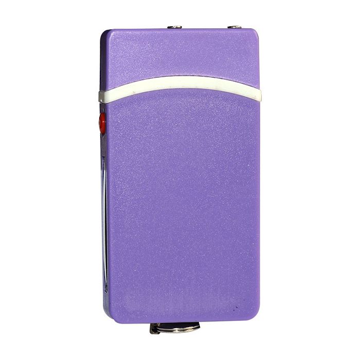 Fang Keychain Stun Gun and Flashlight with Battery Meter Purple - Image 3