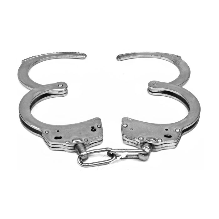 Solid Steel Handcuff Sliding Double Lock Mechanism - Image 2