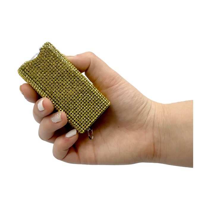 Rhinestun Keychain Stun Gun Gold - Image 4