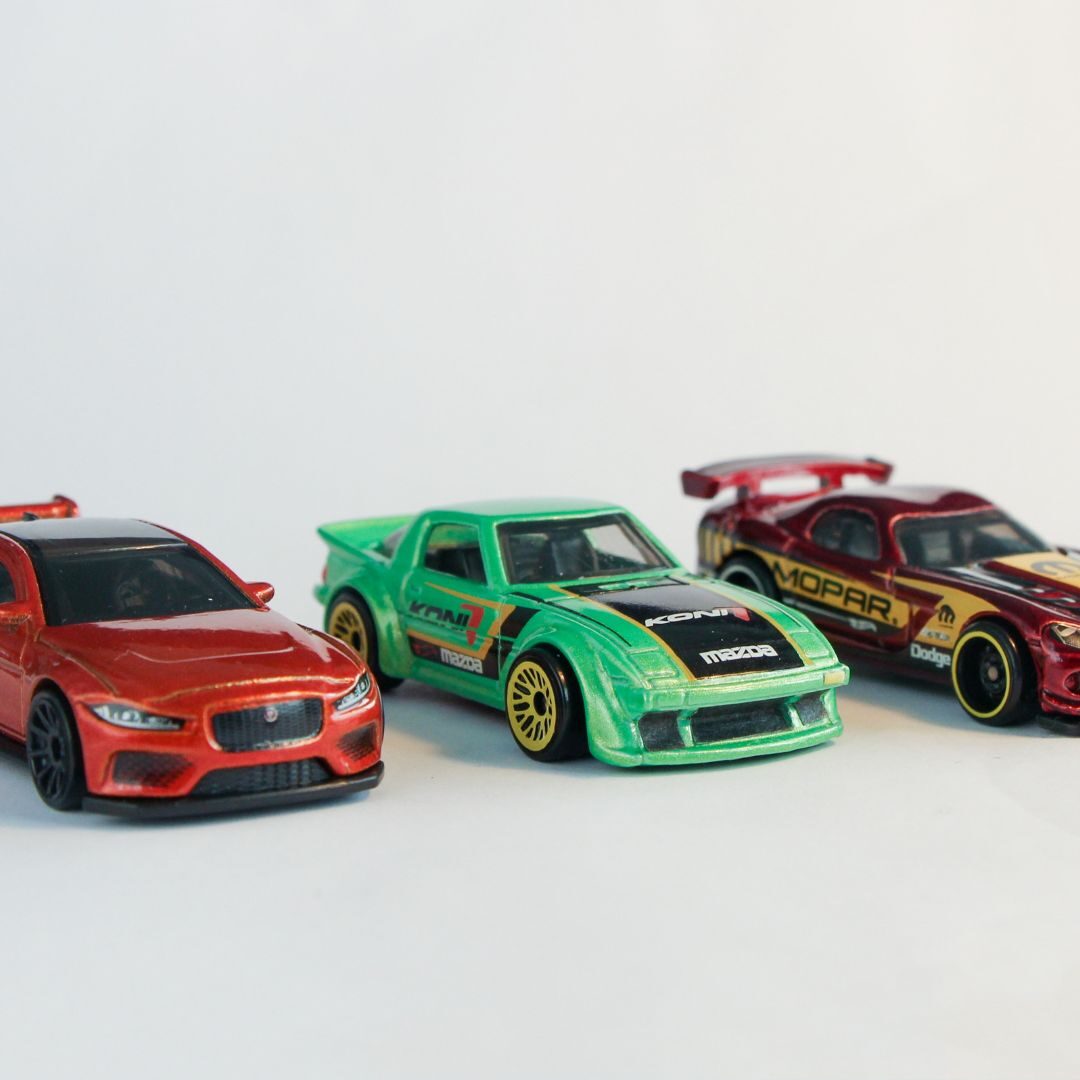 three high detailed hot wheel cars